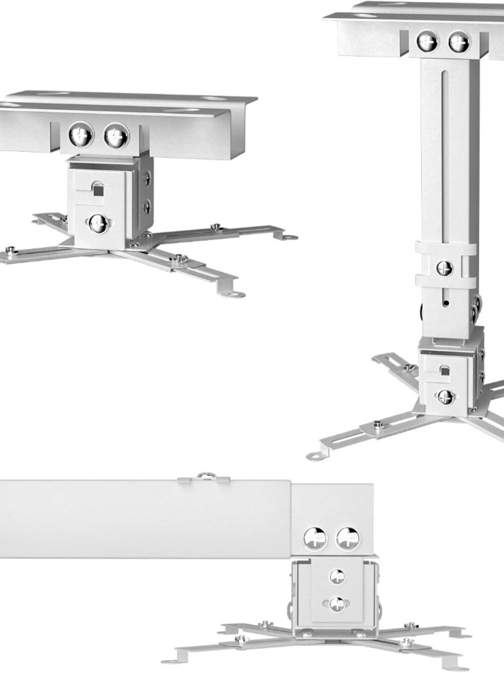 VISULAPEX Universal Projector Mount Ceiling/Wall Adjustable Height Extendable Ar